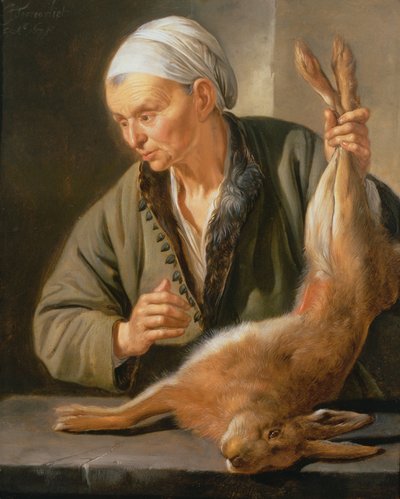 Woman with a Dead Hare by Jacob Toorenvliet